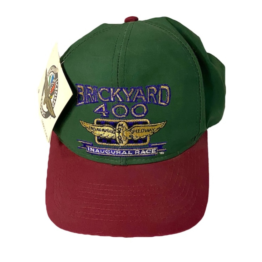 Vintage 90s Brickyard 400 NASCAR SnapBack Hat 🏎